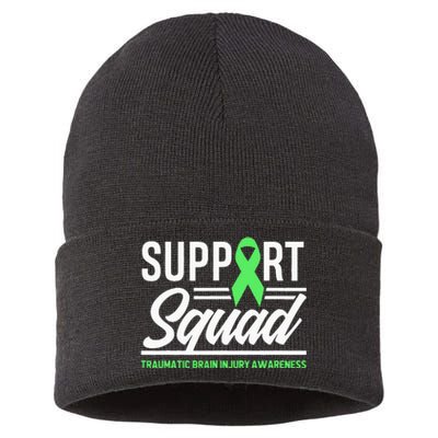 Support TBI Support Squad Traumatic Brain Injury Awareness Sustainable Knit Beanie