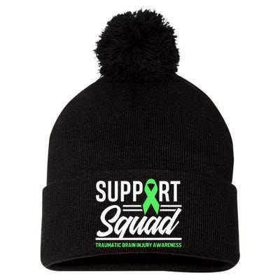 Support TBI Support Squad Traumatic Brain Injury Awareness Pom Pom 12in Knit Beanie