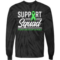 Support TBI Support Squad Traumatic Brain Injury Awareness Tie-Dye Long Sleeve Shirt