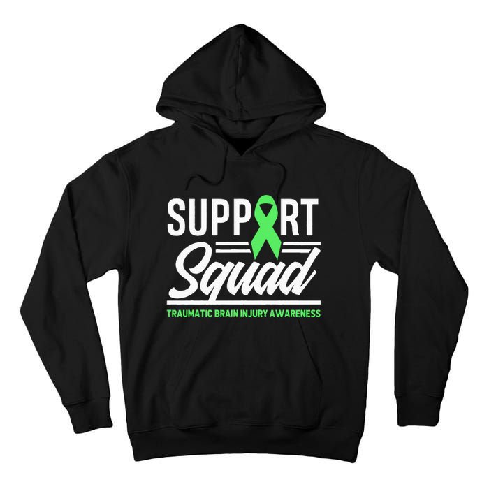 Support TBI Support Squad Traumatic Brain Injury Awareness Tall Hoodie