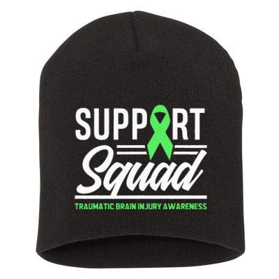 Support TBI Support Squad Traumatic Brain Injury Awareness Short Acrylic Beanie