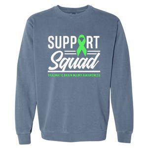 Support TBI Support Squad Traumatic Brain Injury Awareness Garment-Dyed Sweatshirt