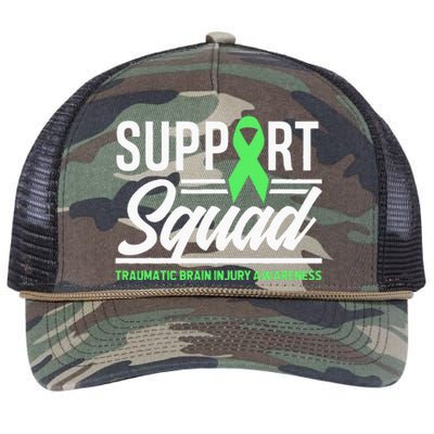 Support TBI Support Squad Traumatic Brain Injury Awareness Retro Rope Trucker Hat Cap