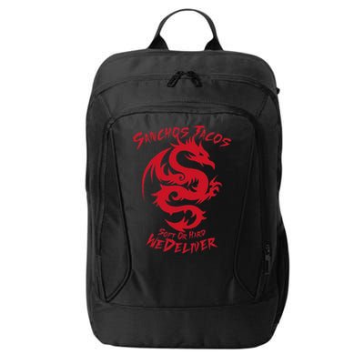 Sanchos Tacos Soft Or Hard We Deliver Apparel City Backpack
