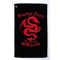Sanchos Tacos Soft Or Hard We Deliver Apparel Golf Towel