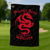 Sanchos Tacos Soft Or Hard We Deliver Apparel Golf Towel