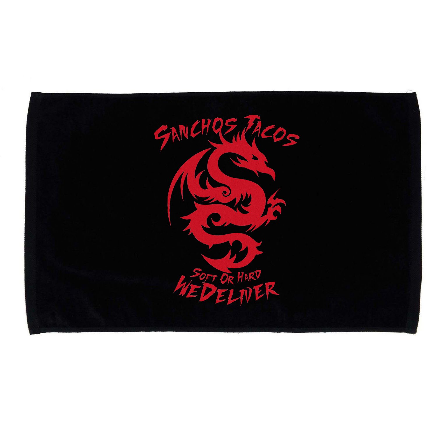 Sanchos Tacos Soft Or Hard We Deliver Apparel Microfiber Hand Towel