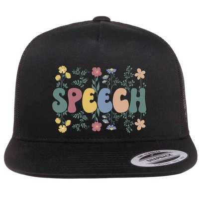 Speech Therapists Speech Language Pathologist Slp Flat Bill Trucker Hat