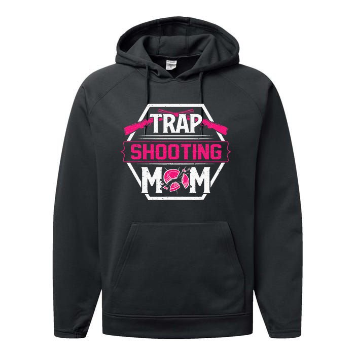 Skeet Trap Shooting Mom funny sport Mother's Day Performance Fleece Hoodie