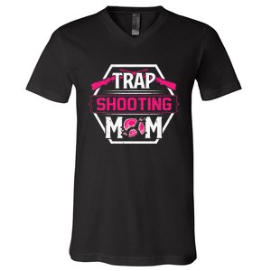 Skeet Trap Shooting Mom funny sport Mother's Day V-Neck T-Shirt