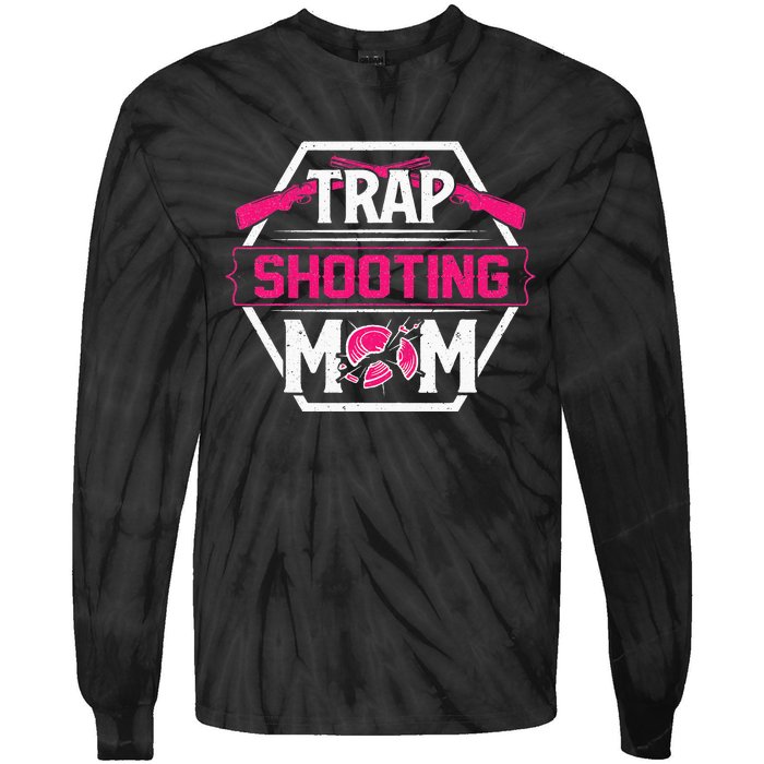 Skeet Trap Shooting Mom funny sport Mother's Day Tie-Dye Long Sleeve Shirt