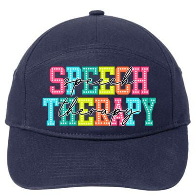 Speech Therapy 7-Panel Snapback Hat