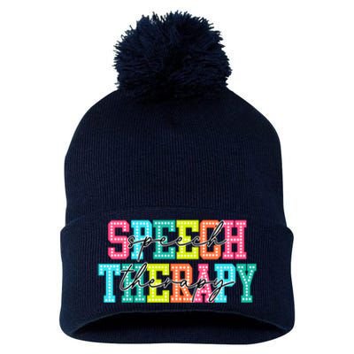 Speech Therapy Pom Pom 12in Knit Beanie