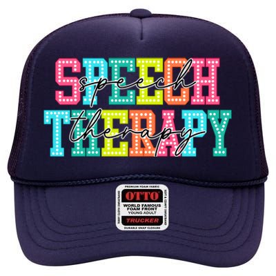 Speech Therapy High Crown Mesh Back Trucker Hat