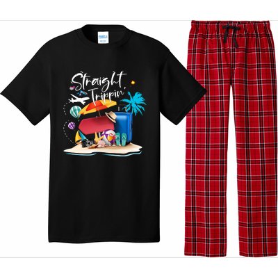 Straight Trippin Summer Vacation Trip Beach Ocean Pajama Set