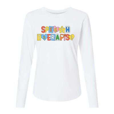 Speech Therapy Speech Language Pathologist Therapist SLP Womens Cotton Relaxed Long Sleeve T-Shirt