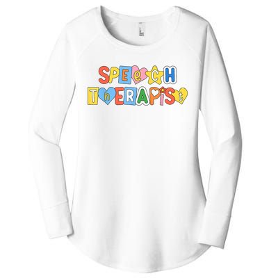 Speech Therapy Speech Language Pathologist Therapist SLP Women's Perfect Tri Tunic Long Sleeve Shirt