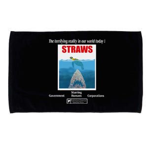 Save The Sea Turtles Anti Straws Campaign Great Earth Day Microfiber Hand Towel