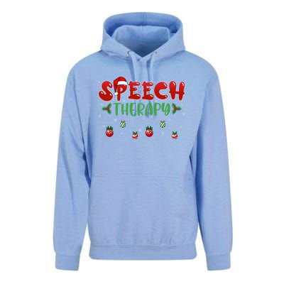 Speech Therapy Santa Hat Slp Speech Therapists Christmas Cool Gift Unisex Surf Hoodie