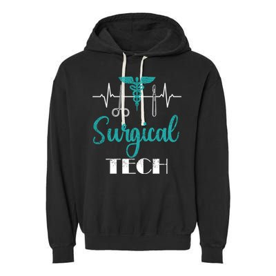 Scrub Tech Surgical Tech Week Technologist Technicians Ekg Cool Gift Garment-Dyed Fleece Hoodie