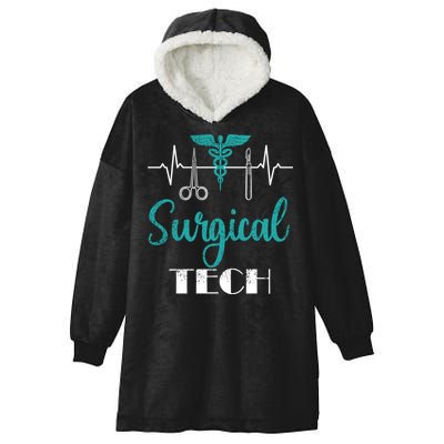 Scrub Tech Surgical Tech Week Technologist Technicians Ekg Cool Gift Hooded Wearable Blanket