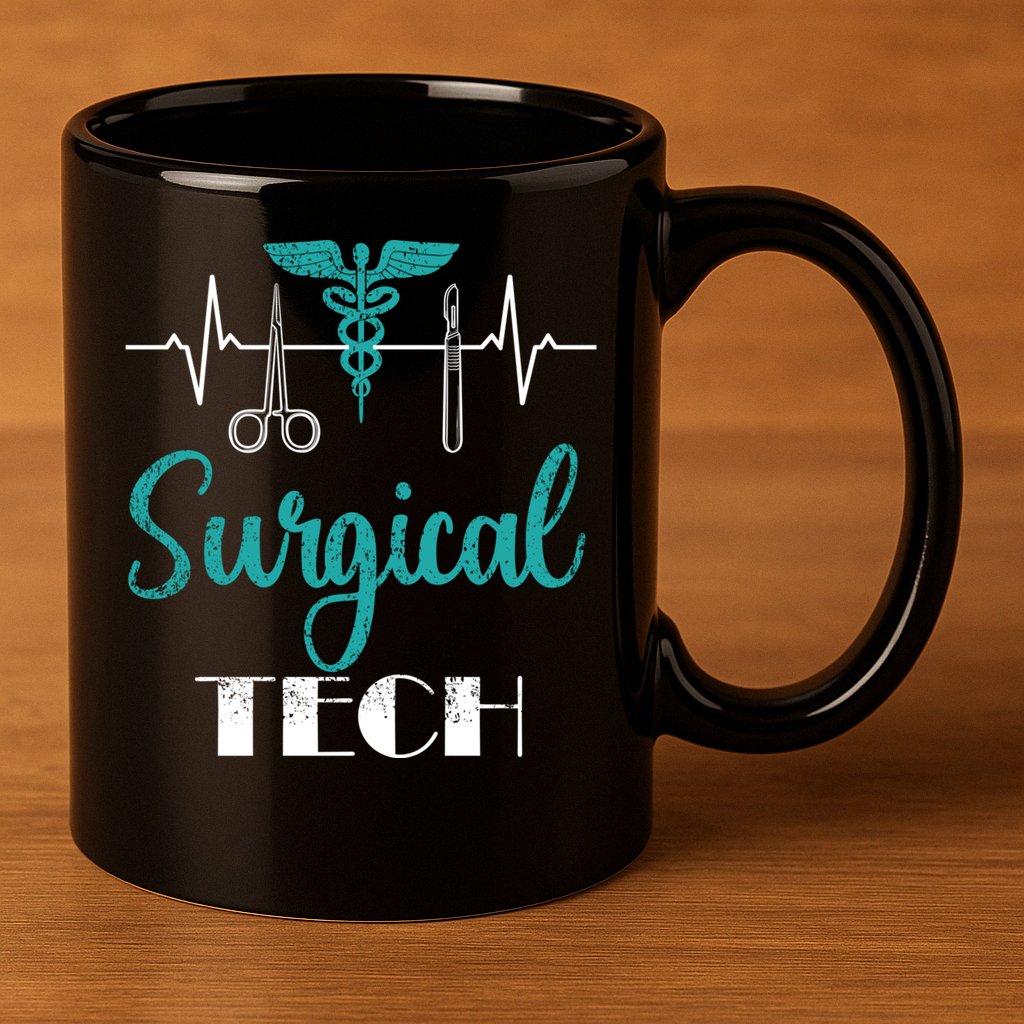 Scrub Tech Surgical Tech Week Technologist Technicians Ekg Cool Gift 11oz C Handle Ceramic Mug