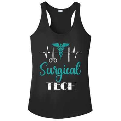 Scrub Tech Surgical Tech Week Technologist Technicians Ekg Cool Gift Ladies PosiCharge Competitor Racerback Tank