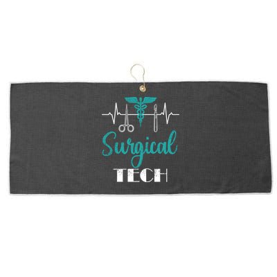Scrub Tech Surgical Tech Week Technologist Technicians Ekg Cool Gift Large Microfiber Waffle Golf Towel