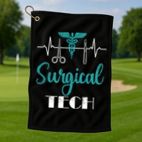 Scrub Tech Surgical Tech Week Technologist Technicians Ekg Cool Gift Golf Towel