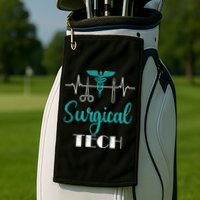 Scrub Tech Surgical Tech Week Technologist Technicians Ekg Cool Gift Golf Towel