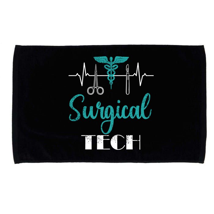 Scrub Tech Surgical Tech Week Technologist Technicians Ekg Cool Gift Microfiber Hand Towel