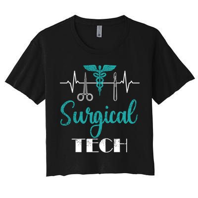 Scrub Tech Surgical Tech Week Technologist Technicians Ekg Cool Gift Crop Top