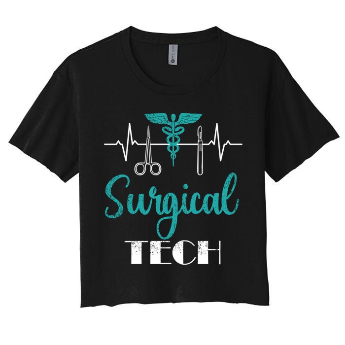 Scrub Tech Surgical Tech Week Technologist Technicians Ekg Cool Gift Crop Top