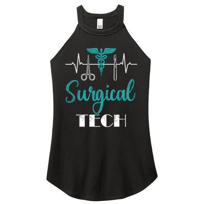 Scrub Tech Surgical Tech Week Technologist Technicians Ekg Cool Gift Women's Perfect Tri Rocker Tank
