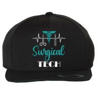Scrub Tech Surgical Tech Week Technologist Technicians Ekg Cool Gift Wool Snapback Cap