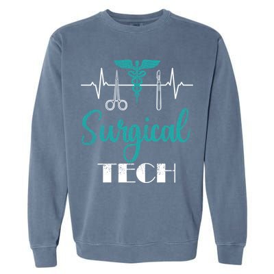 Scrub Tech Surgical Tech Week Technologist Technicians Ekg Cool Gift Garment-Dyed Sweatshirt