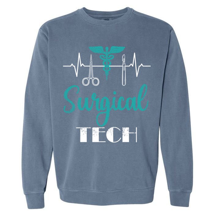 Scrub Tech Surgical Tech Week Technologist Technicians Ekg Cool Gift Garment-Dyed Sweatshirt