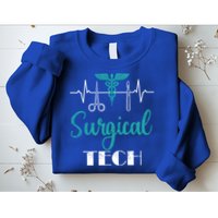 Scrub Tech Surgical Tech Week Technologist Technicians Ekg Cool Gift Sweatshirt
