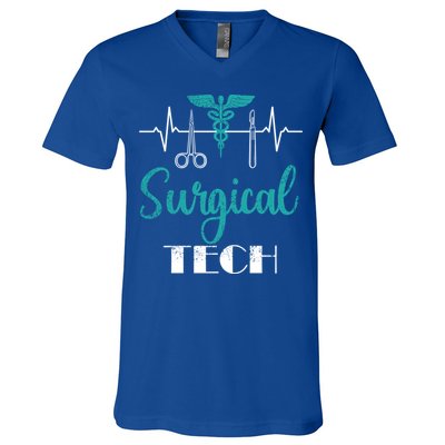 Scrub Tech Surgical Tech Week Technologist Technicians Ekg Cool Gift V-Neck T-Shirt