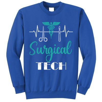 Scrub Tech Surgical Tech Week Technologist Technicians Ekg Cool Gift Tall Sweatshirt