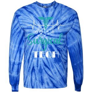 Scrub Tech Surgical Tech Week Technologist Technicians Ekg Cool Gift Tie-Dye Long Sleeve Shirt