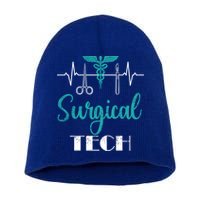Scrub Tech Surgical Tech Week Technologist Technicians Ekg Cool Gift Short Acrylic Beanie