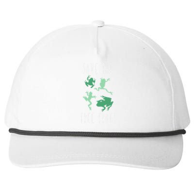 Save The Tree Frogs Endangered Animal Conservation Earth Day Snapback Five-Panel Rope Hat