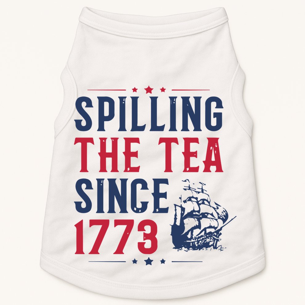 Spilling The Tea Since 1773 History Teacher Gift Funny History Teacher Doggie Tank