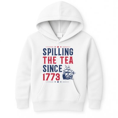 Spilling The Tea Since 1773 History Teacher Gift Funny History Teacher Kids Hoodie