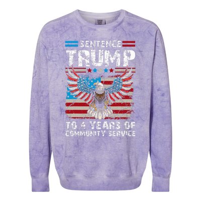 Sentence Trump To 4 Years Of Community Service Trump 2024 Colorblast Crewneck Sweatshirt