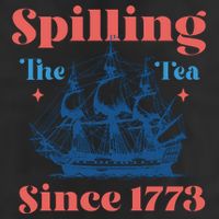 Spilling The Tea Since 1773 7 Panel Mesh Trucker Snapback Hat