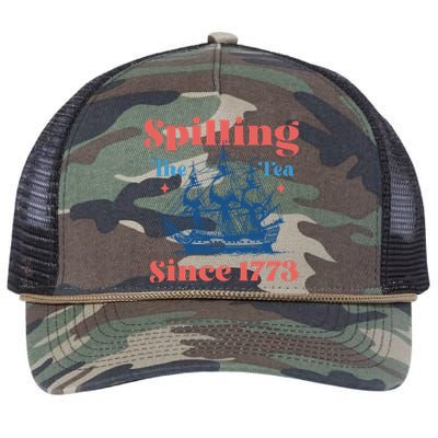 Spilling The Tea Since 1773 Retro Rope Trucker Hat Cap