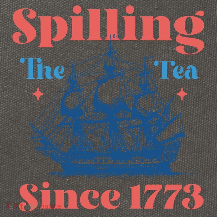Spilling The Tea Since 1773 Cotton Canvas Backpack