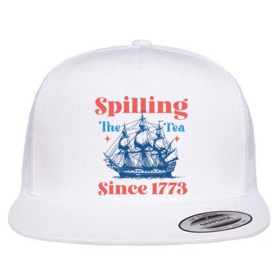 Spilling The Tea Since 1773 Flat Bill Trucker Hat